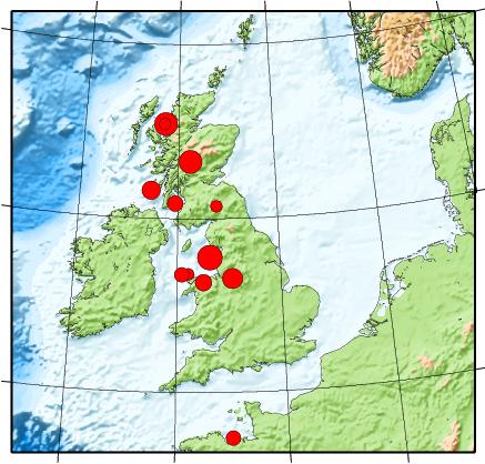 United Kingdom 50 Day Earthquake List