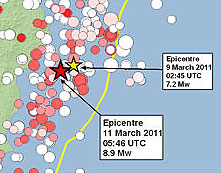 Tohoku epicentre